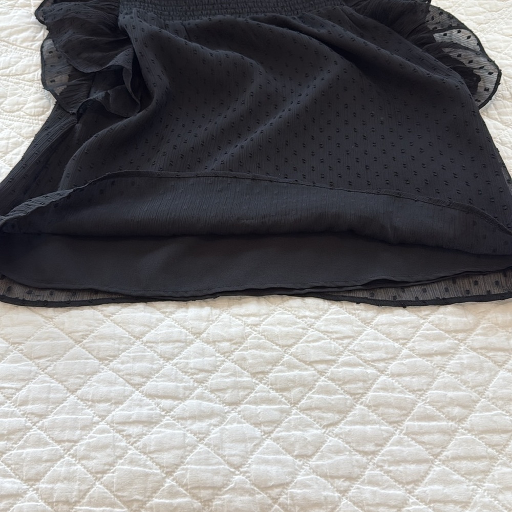 LOFT Black Ruffle Blouse - Picture 8 of 10